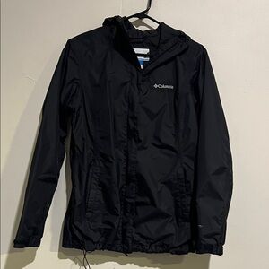 Columbia Black Hooded Windbreaker Jacket